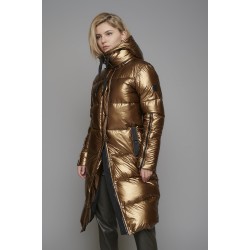 Abrigo largo color bronce